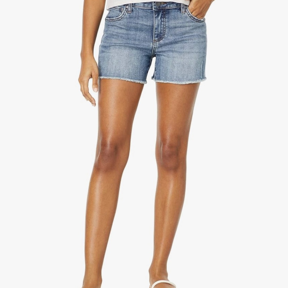 KUT Gidget Fray Blue Denim Women's Shorts